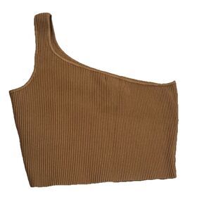 House of Harlow 1960 Luxe Essential women Cropped Top brown NWT $70 medium‎